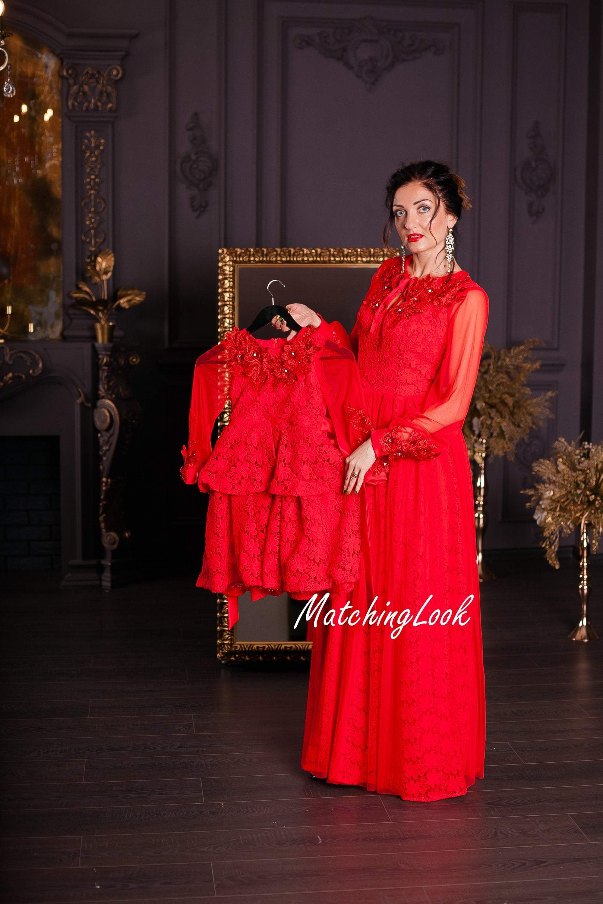 Mother Daughter Dresses Matching Outfits Girls Long Nepal | Ubuy
